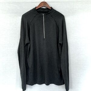 Dark Grey Textured Luluelemon Half Zip